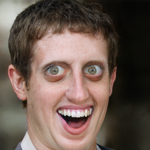 face with eyes -> face with very large eyes and very large mouth, beta = 0.16, alpha = 7.8